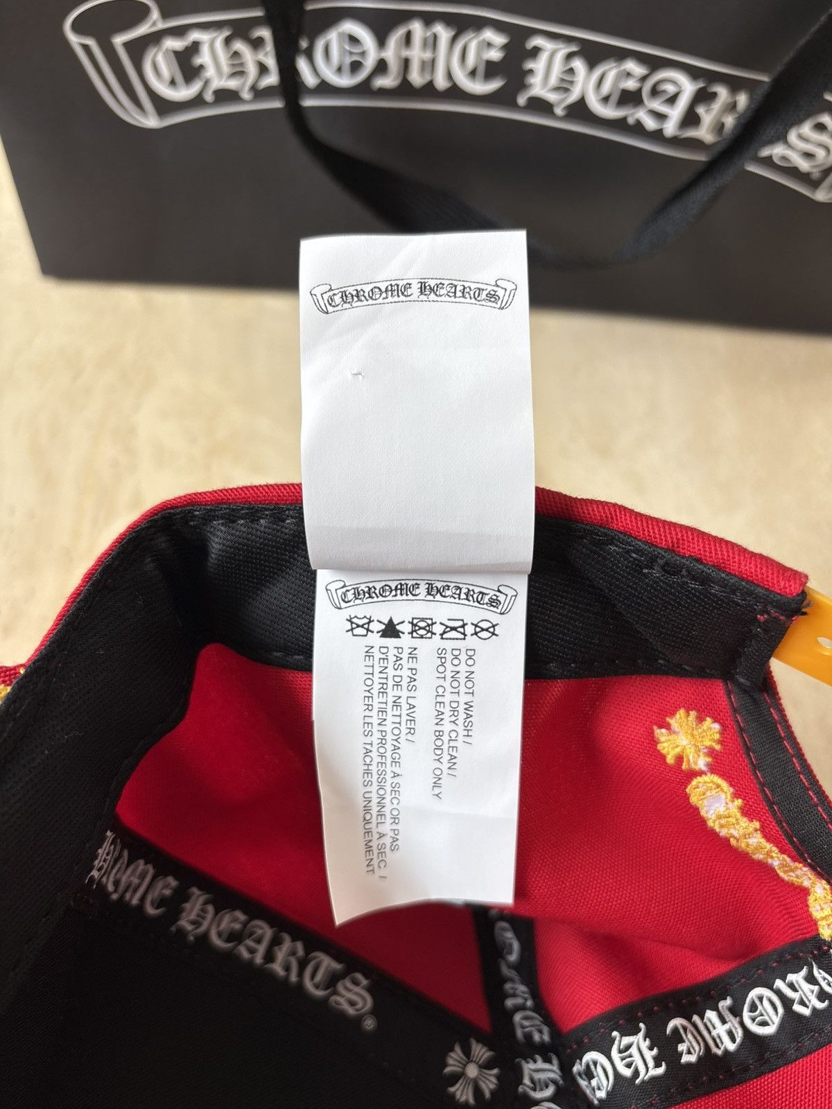 Chrome Hearts Chrome Hearts "Red/Yellow" CH Baseball Hat Size ONE SIZE - 8 Thumbnail