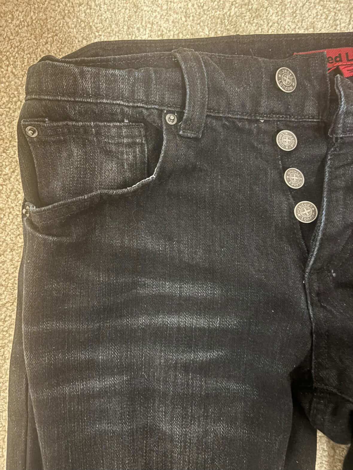 Jaded London Jaded London Indigo Creased Drift Bootcut Jeans Size US 28 / EU 44 - 3 Thumbnail