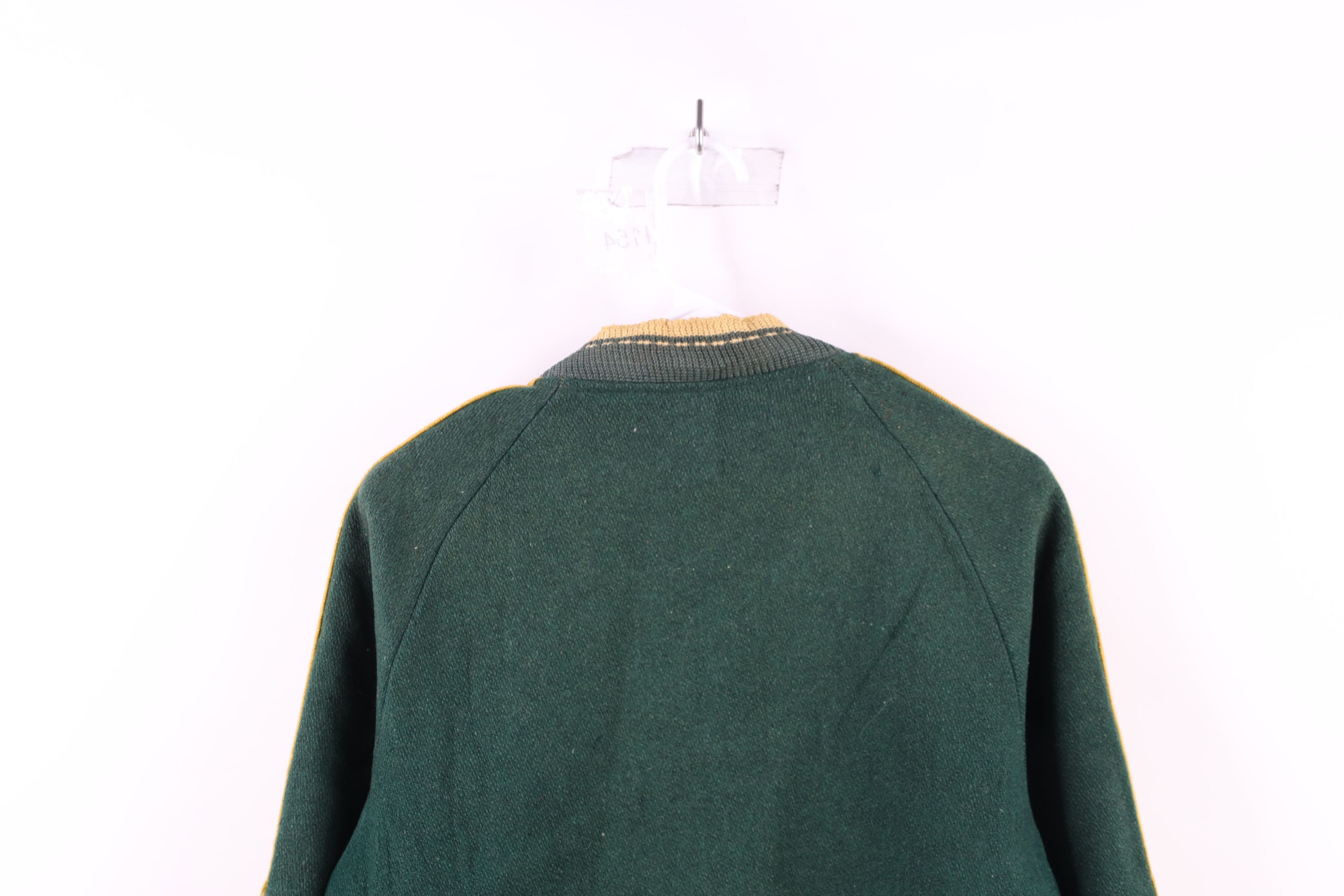 Vintage Vintage 40s 50s Streetwear Wool Varsity Jacket Green USA Size US M / EU 48-50 / 2 - 18 Thumbnail