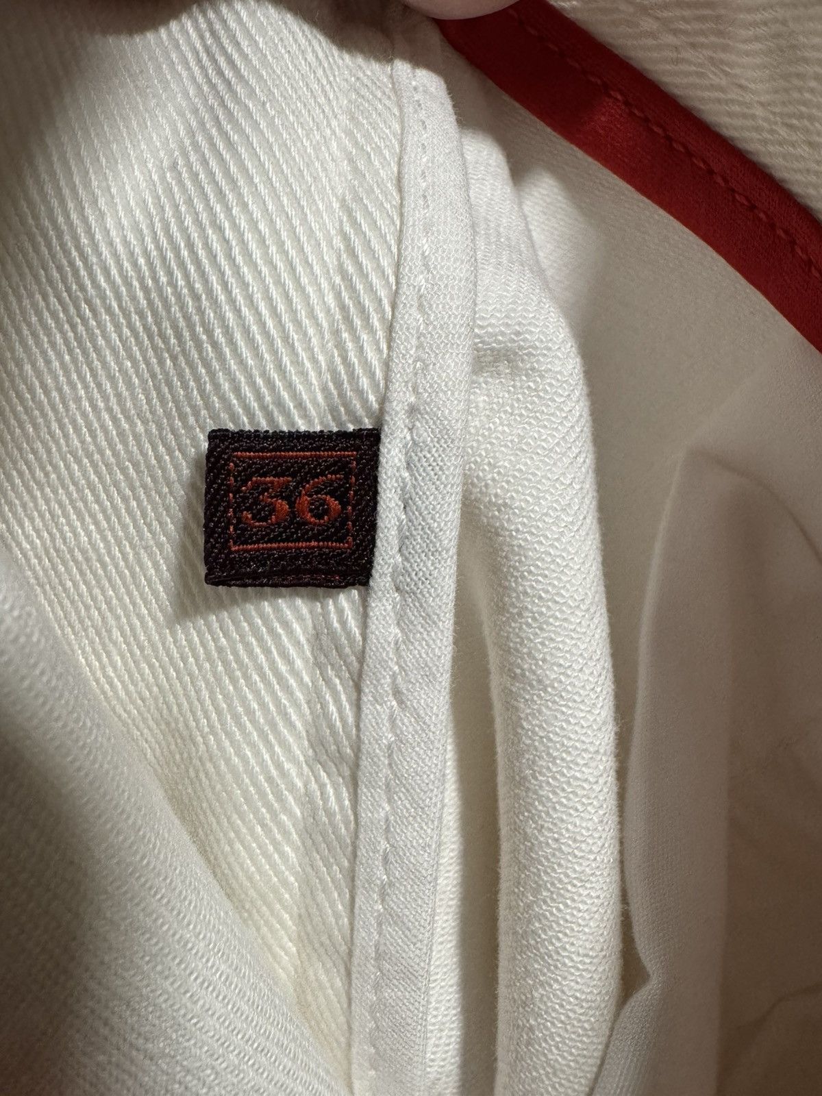 Isaia Napolii Isaia Napoli Barchetta White Denim Designer Jeans Size US 36 / EU 52 - 7 Thumbnail