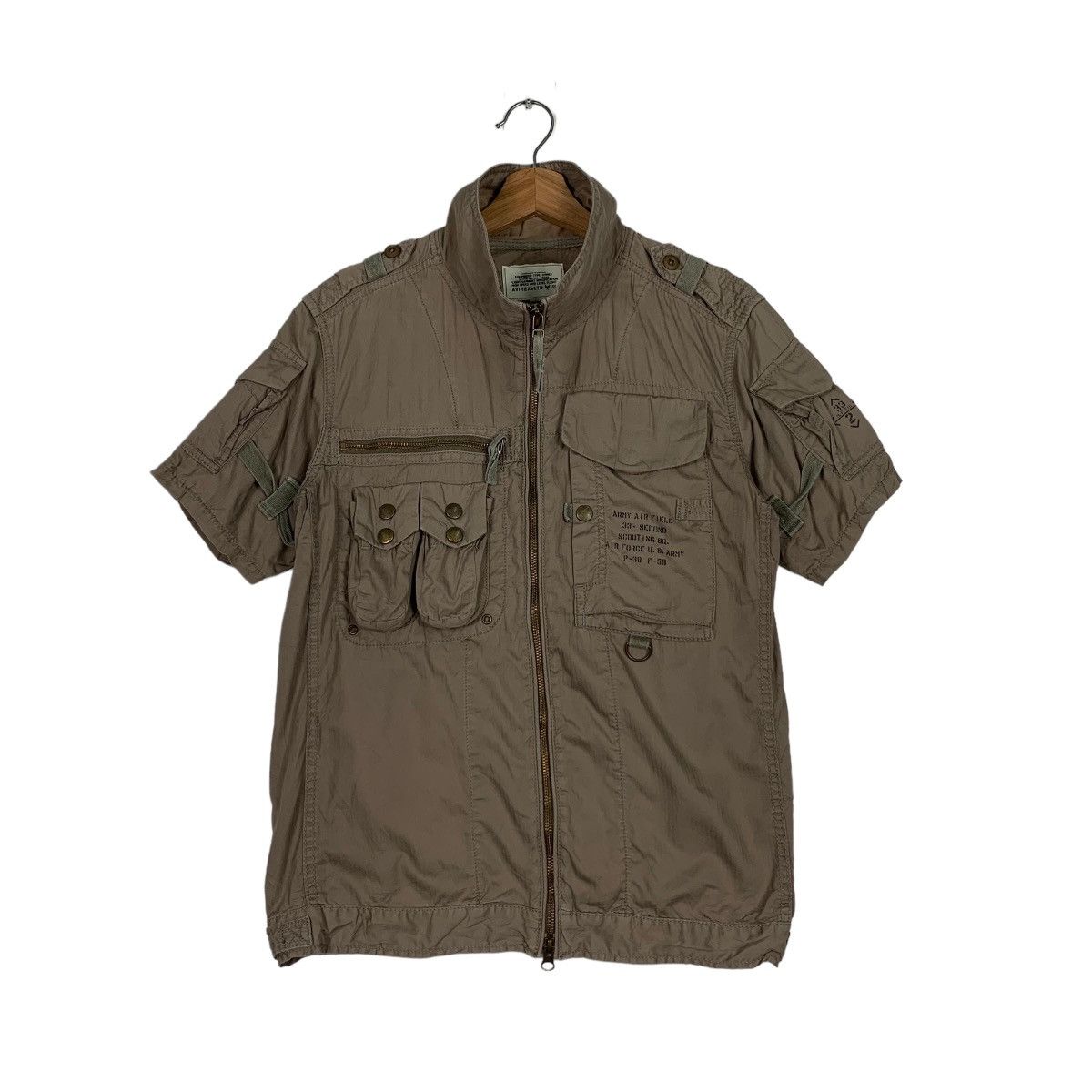 Avirex AVIREX Army Air Field Short Sleeve Zipper Jacket #0103-C6 Size US M / EU 48-50 / 2 - 1 Thumbnail