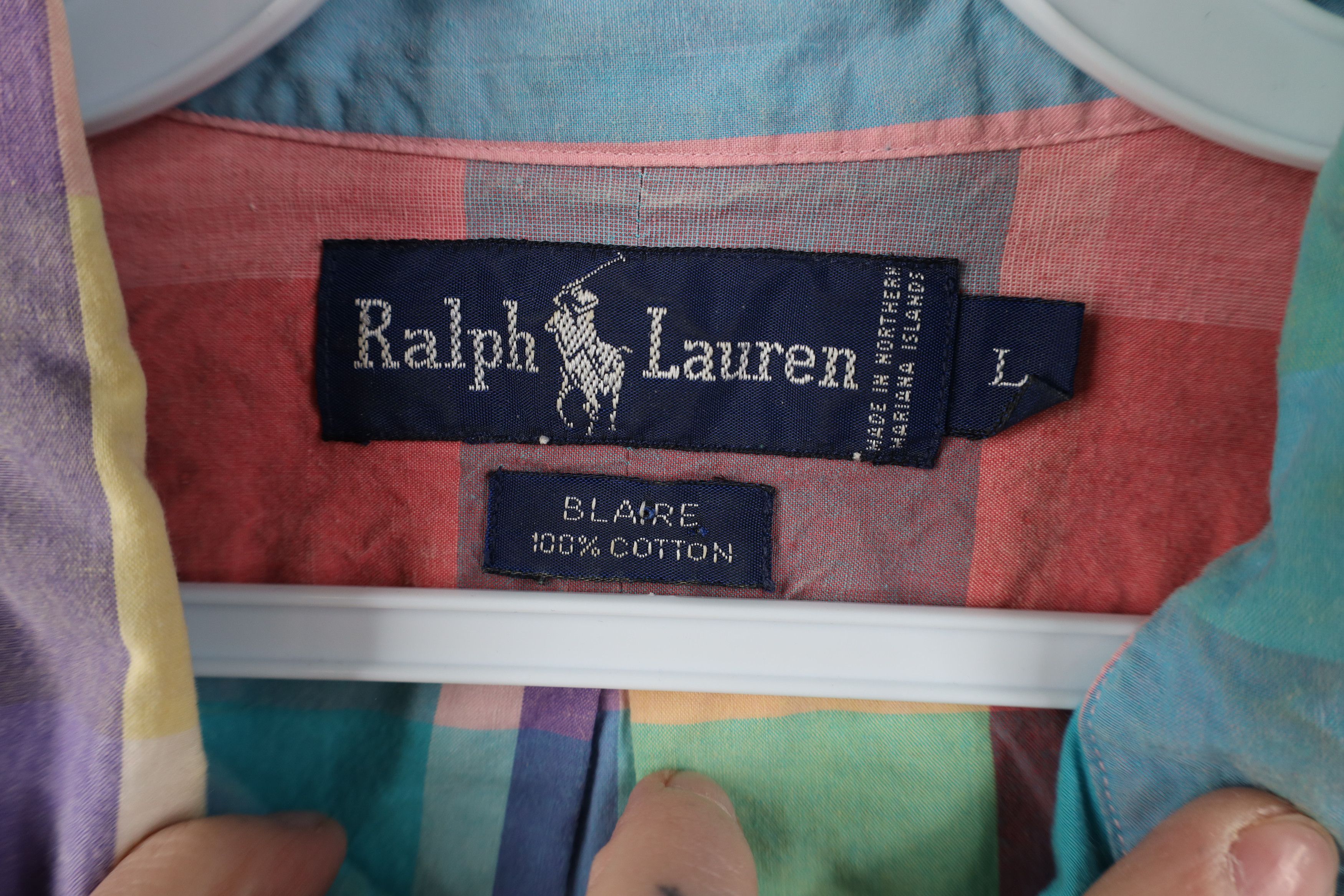 Ralph Lauren Vintage 80s 90s Ralph Lauren Plaid Button Down Shirt USA Size US L / EU 52-54 / 3 - 7 Thumbnail