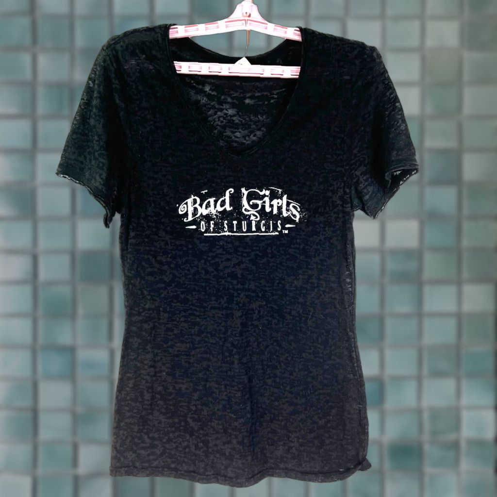Vintage Lace Top Bad Girls Of Sturgis Rally Womens Size M Black V Neck Size M / US 6-8 / IT 42-44 - 1 Thumbnail