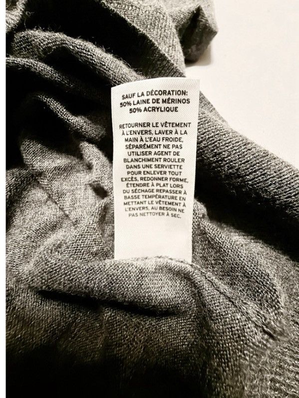 Other Halogen Women’s XL Merino Cardigan Sweater Gray Polka Dot Size XL / US 12-14 / IT 48-50 - 5 Thumbnail