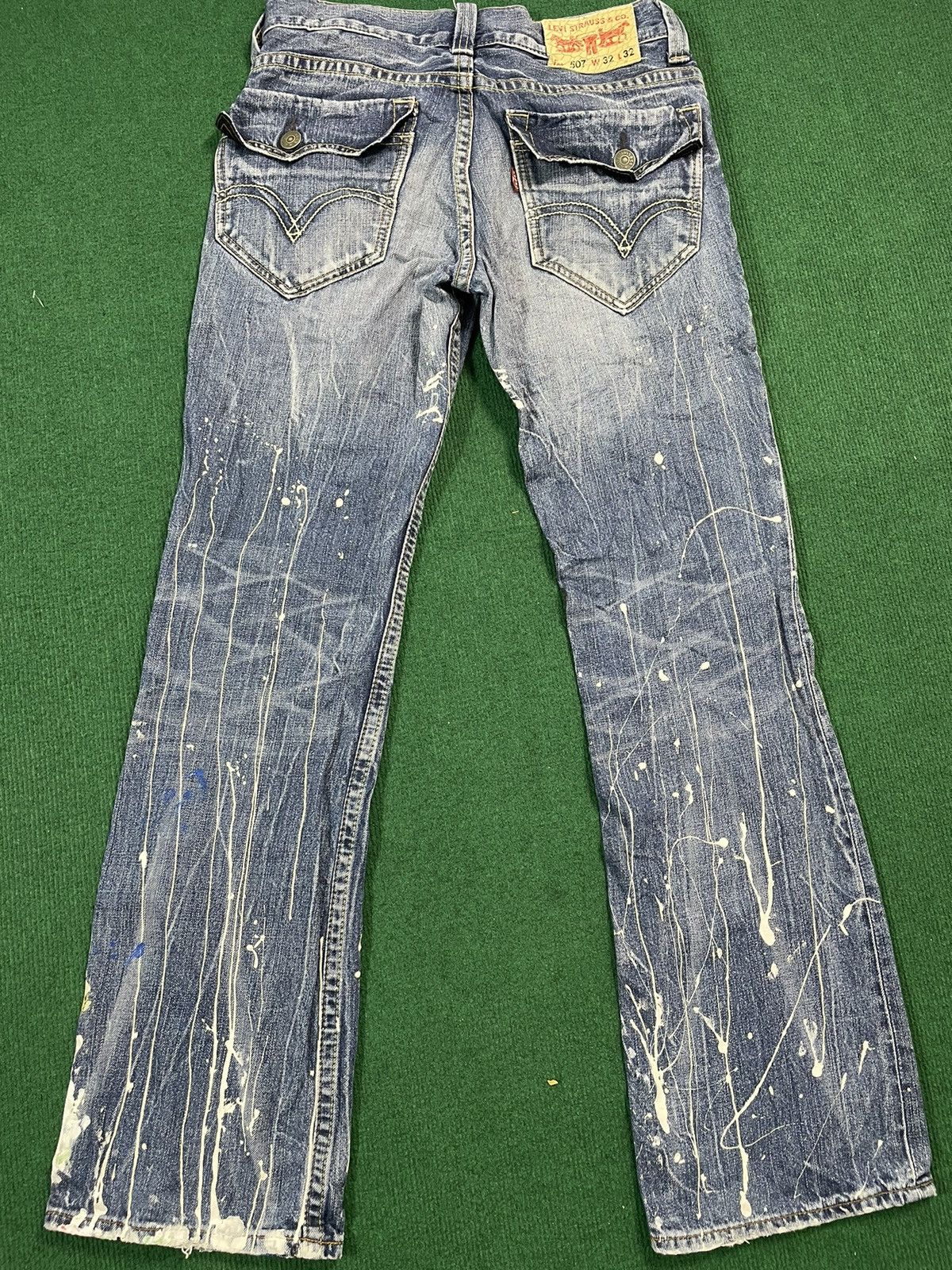 Levi's Levis Paint Splatter Flair Cutting Very Rare Jeans Size US 32 / EU 48 - 6 Thumbnail
