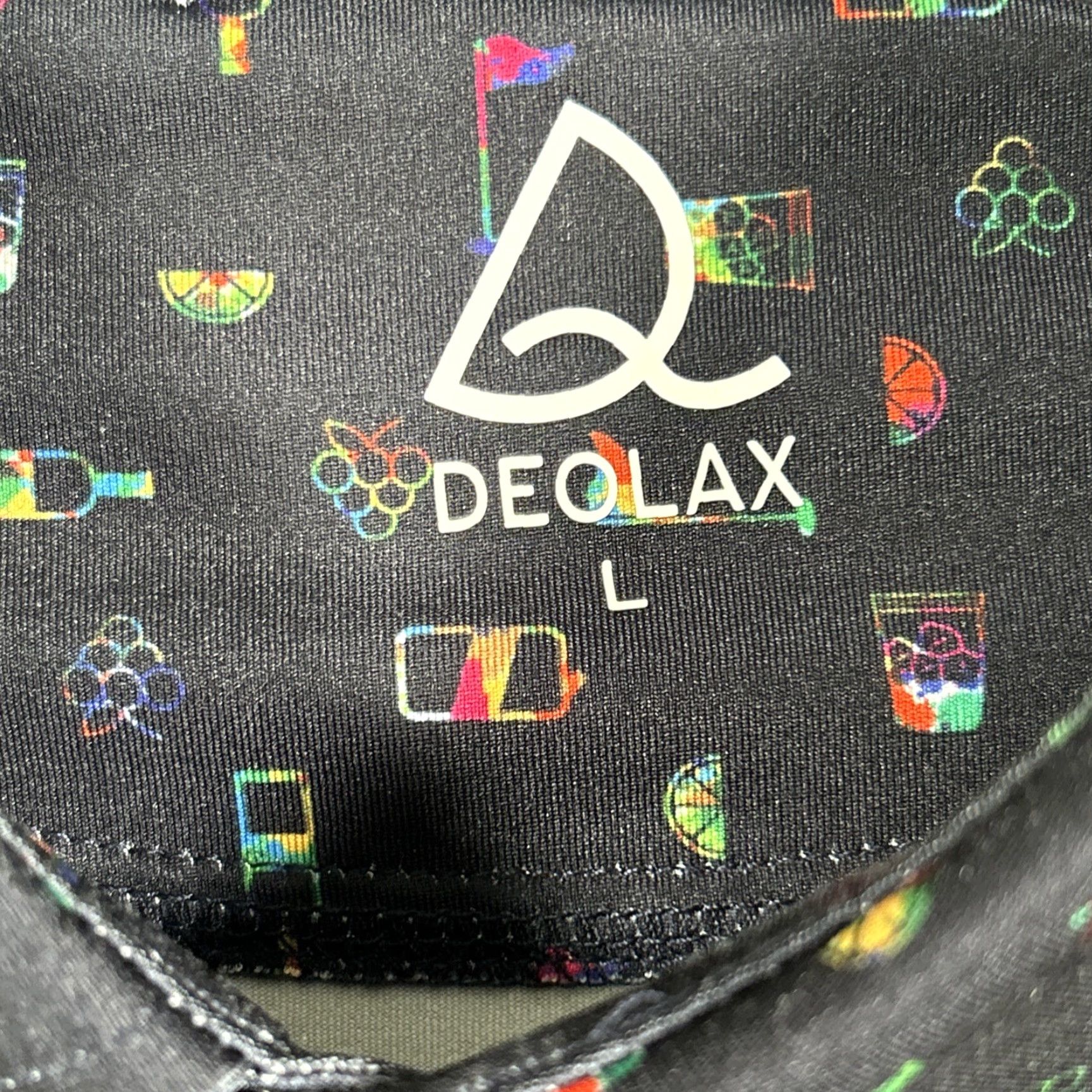 Vintage Deolax Black Golf Polo Shirt Mens L Stretch Performance Size US L / EU 52-54 / 3 - 3 Thumbnail