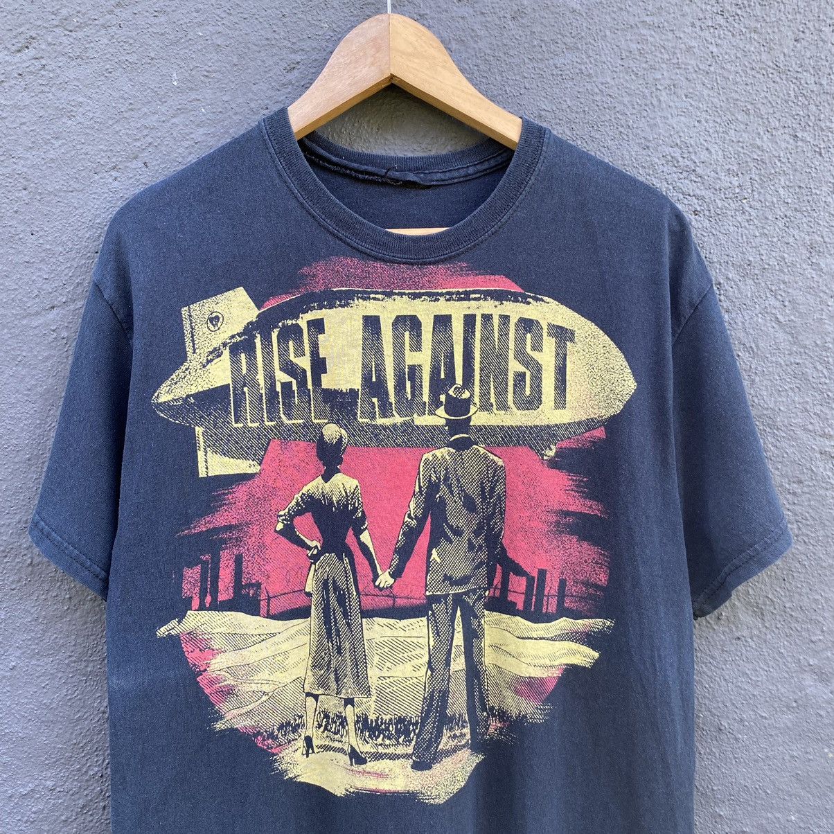 Band Tees Thrashed Faded Vintage Y2K Rise Against Punk Emo ERD GRUNGE Size US M / EU 48-50 / 2 - 2 Thumbnail