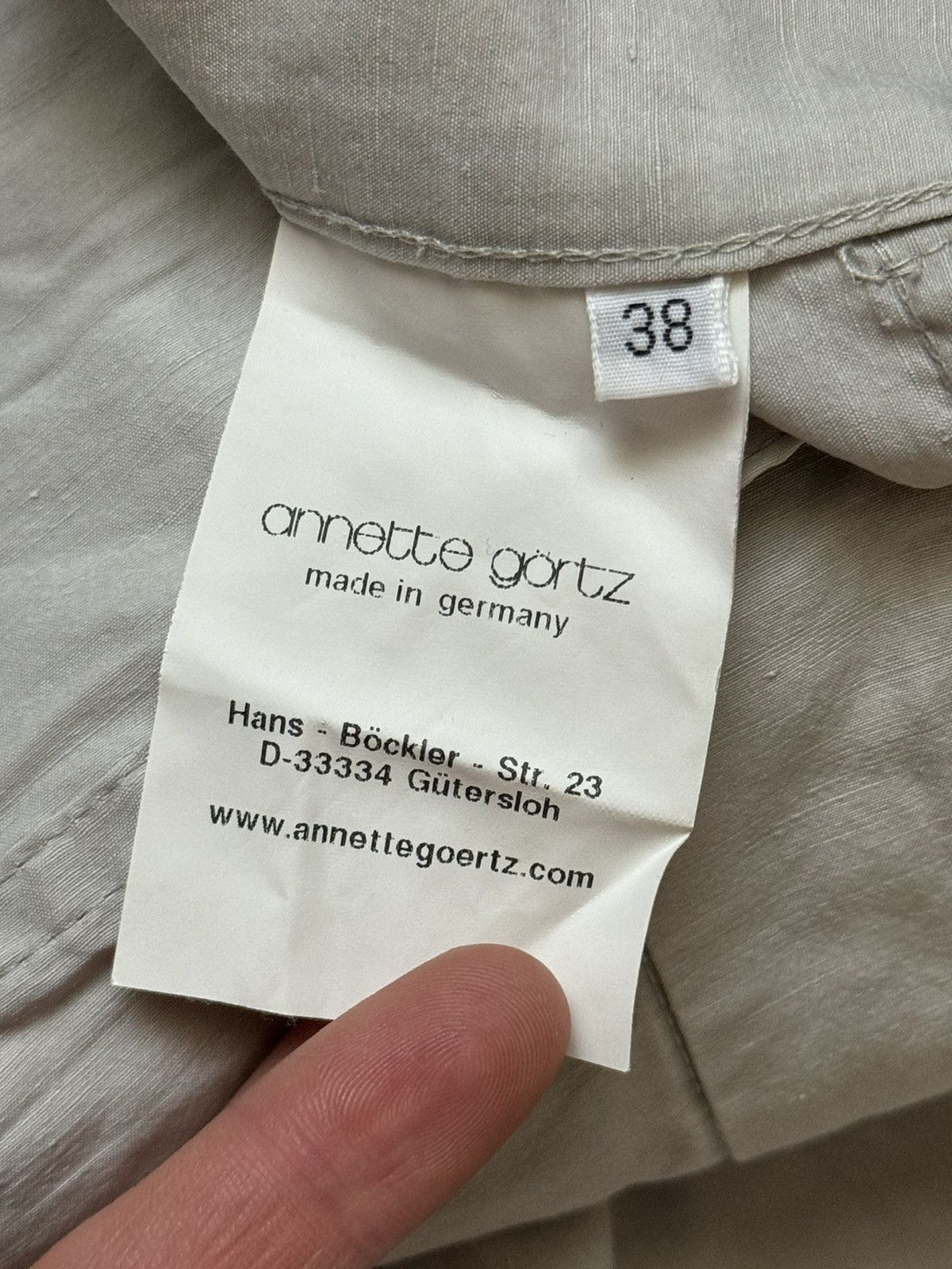 Annette Gortz × Japanese Brand Annette Gortz 38 linen light gray pant trouser chino relaxed Size 26" / US 2 / IT 38 - 7 Thumbnail