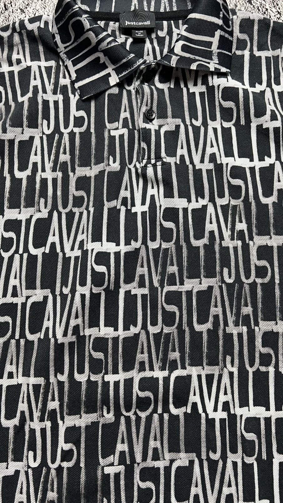 Just Cavalli Just Cavalli monogram all over logo polo shirt Size US L / EU 52-54 / 3 - 3 Thumbnail
