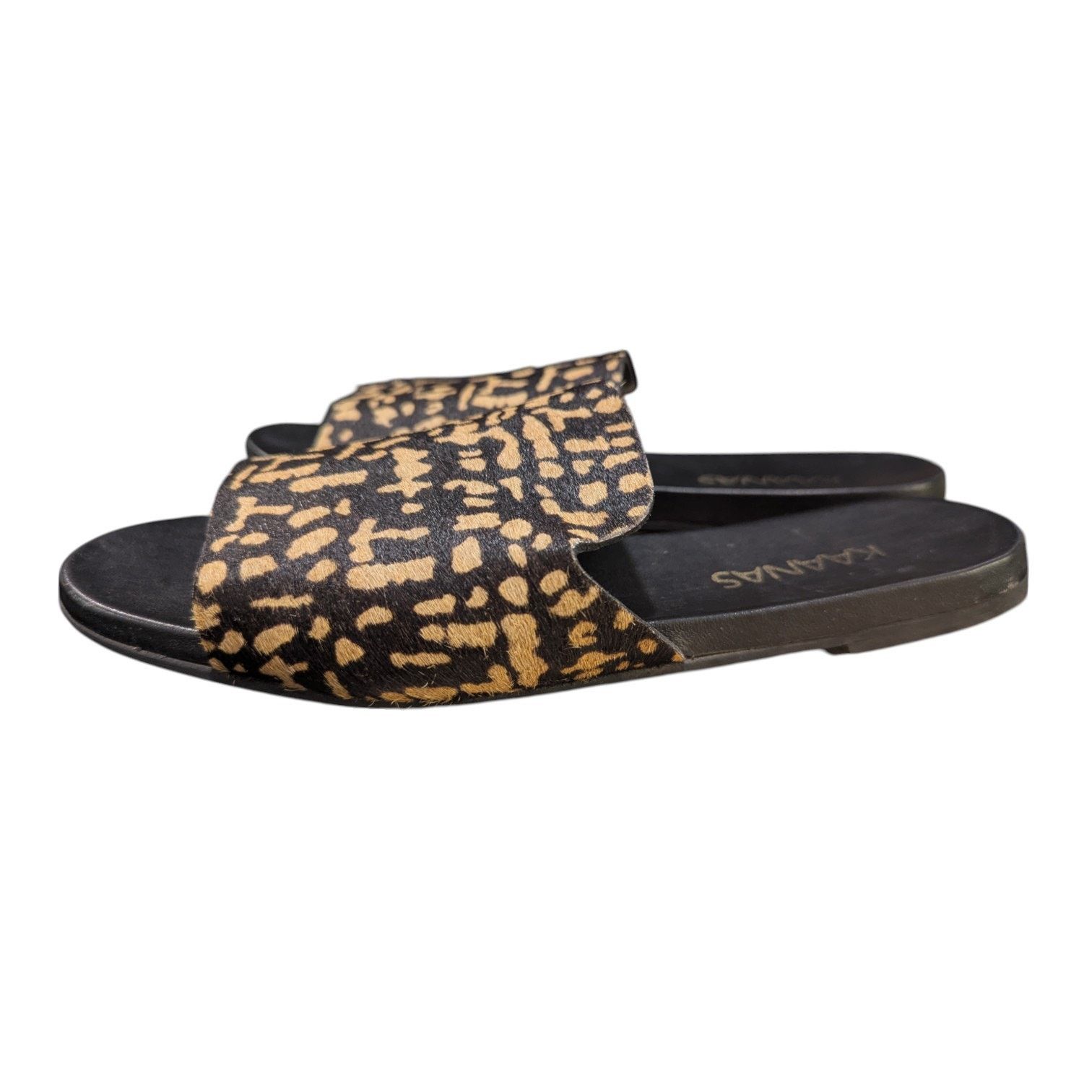Anthropologie KAANAS Leticia Pony Slide Leather Calfskin Open Toe Sandal Size US 9 / IT 39 - 3 Thumbnail