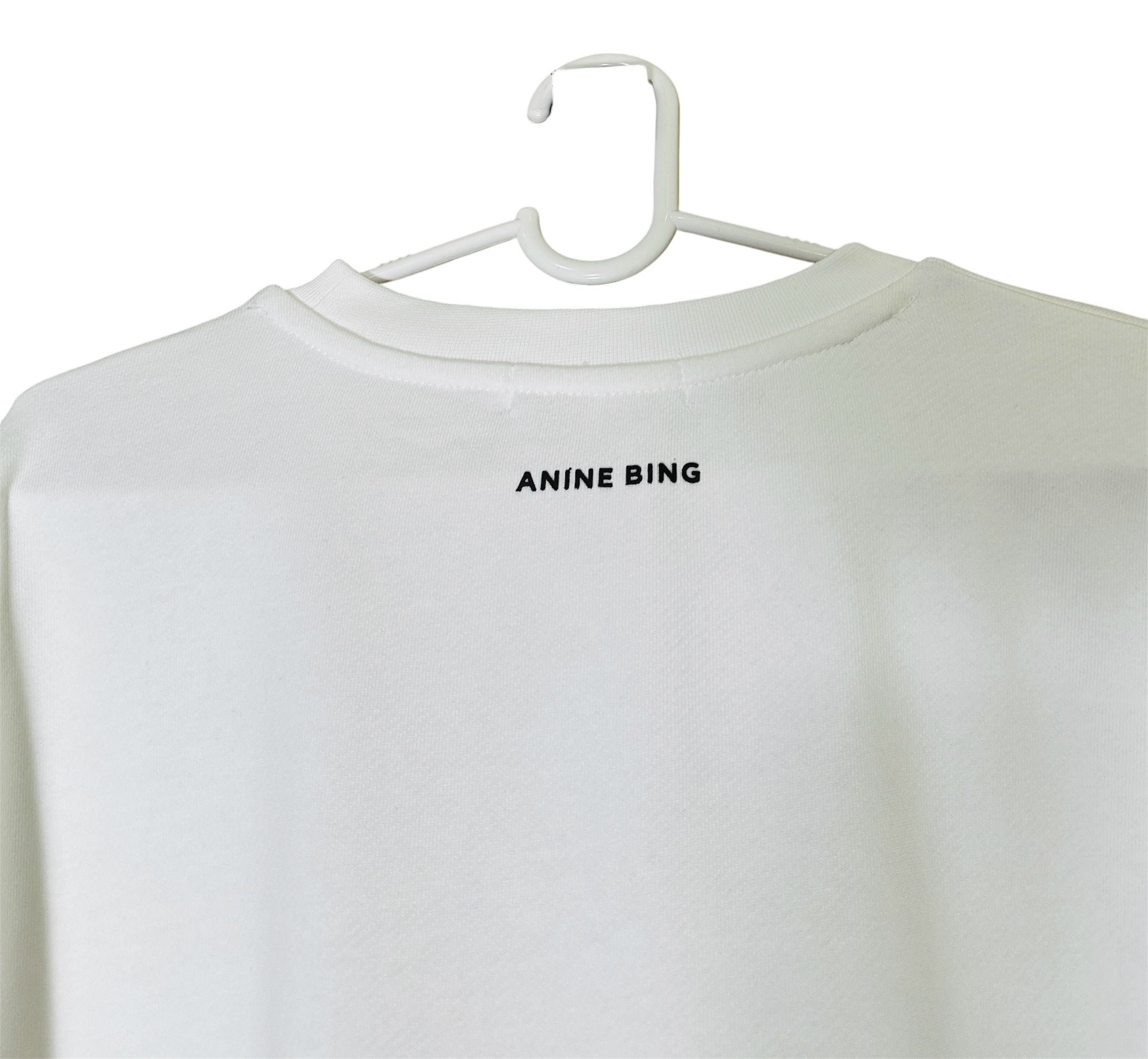 Anine Bing White Logo Sweatshirt Size L / US 10 / IT 46 - 5 Thumbnail