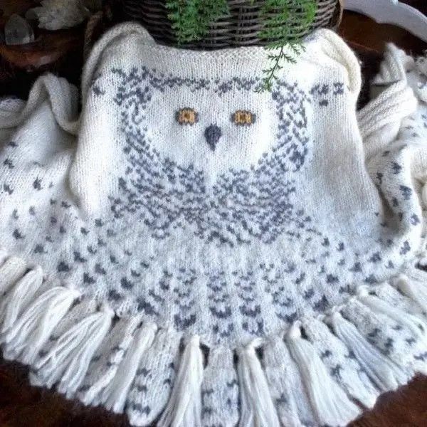 Vintage Retro Owl Scarf Hedwig Size ONE SIZE - 1 Thumbnail