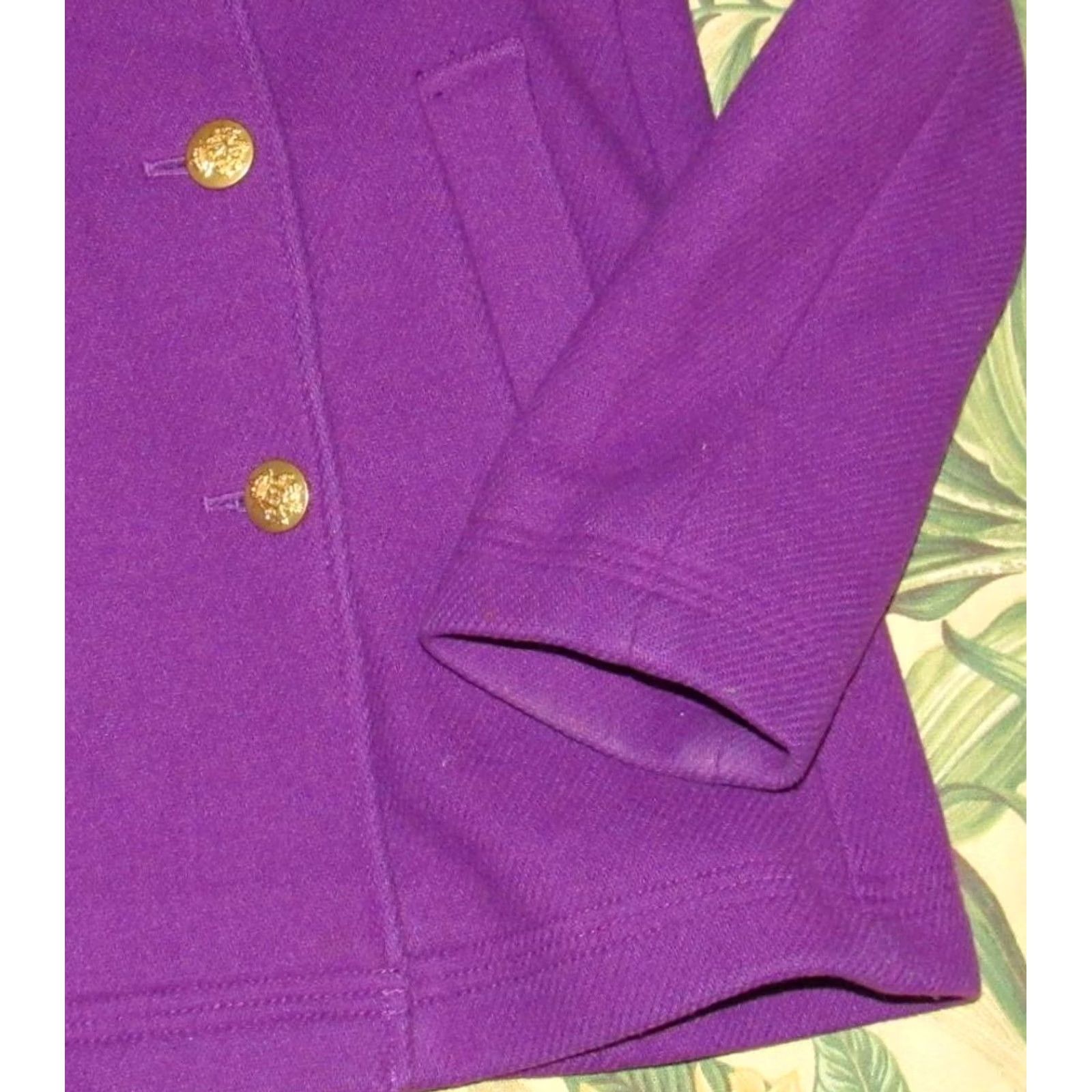 Doublet J CREW Royal Purple Nello Gori Double Breasted Stadium Cloth Coat Jacket 10 Size L / US 10 / IT 46 - 3 Thumbnail