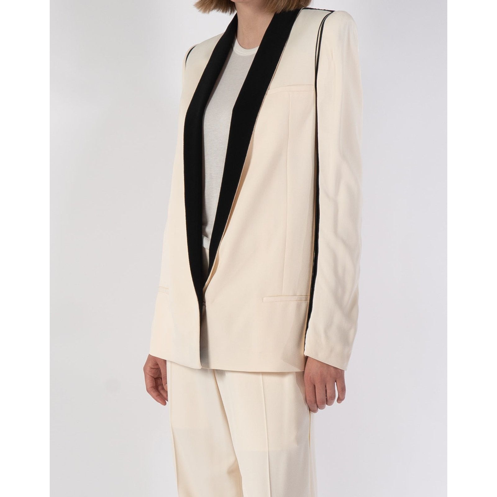 Haider Ackermann SS19 Beige Black Viscose Blazer Size S / US 4 / IT 40 - 4 Thumbnail