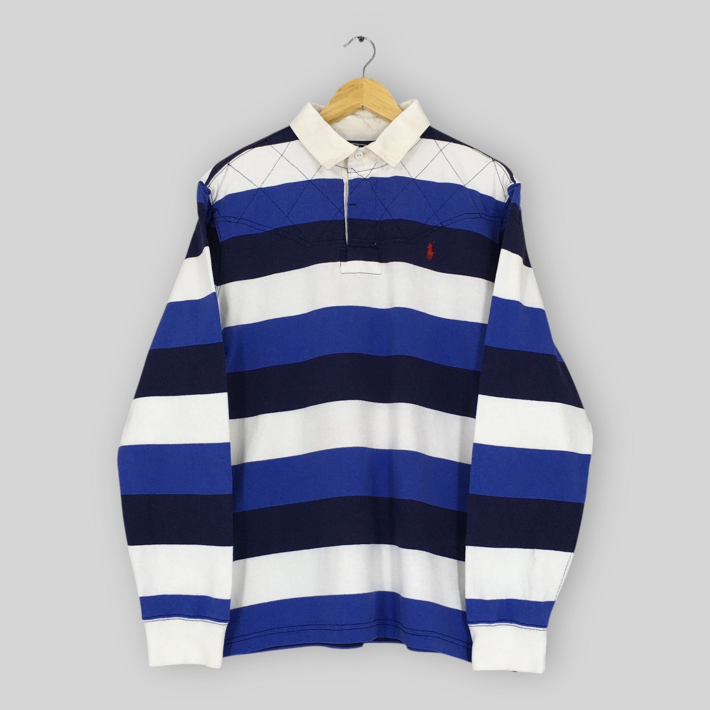 Polo Ralph Lauren × Rugby Ralph Lauren Vintage 90s Polo Ralph Lauren Rugby Shirt Large Size US L / EU 52-54 / 3 - 1 Thumbnail