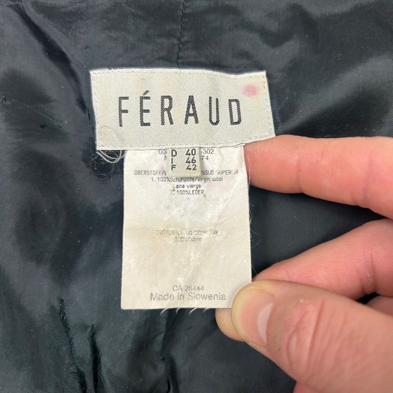 Louis Feraud × Vintage Vintage Black Louis Feraud Long Sleeve Women's Blazer Coat Size L / US 10 / IT 46 - 4 Thumbnail