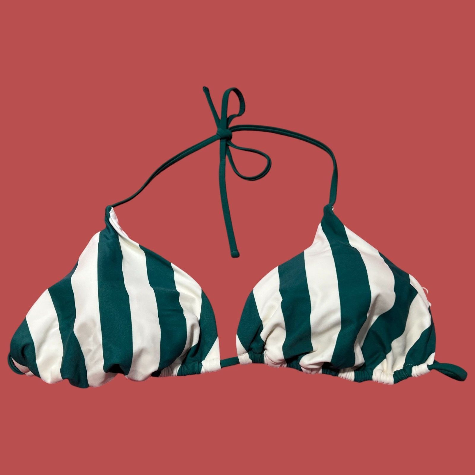 Other Shade & Shore - Women's Halter Triangle Bikini Top - Green - Size ONE SIZE - 3 Thumbnail