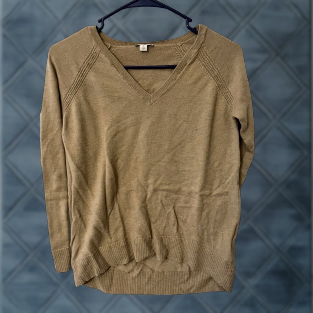 Gap Gap Sweater Wool Blend Khaki Brown V Neck Pullover XS Women Size XS / US 0-2 / IT 36-38 - 1 Thumbnail