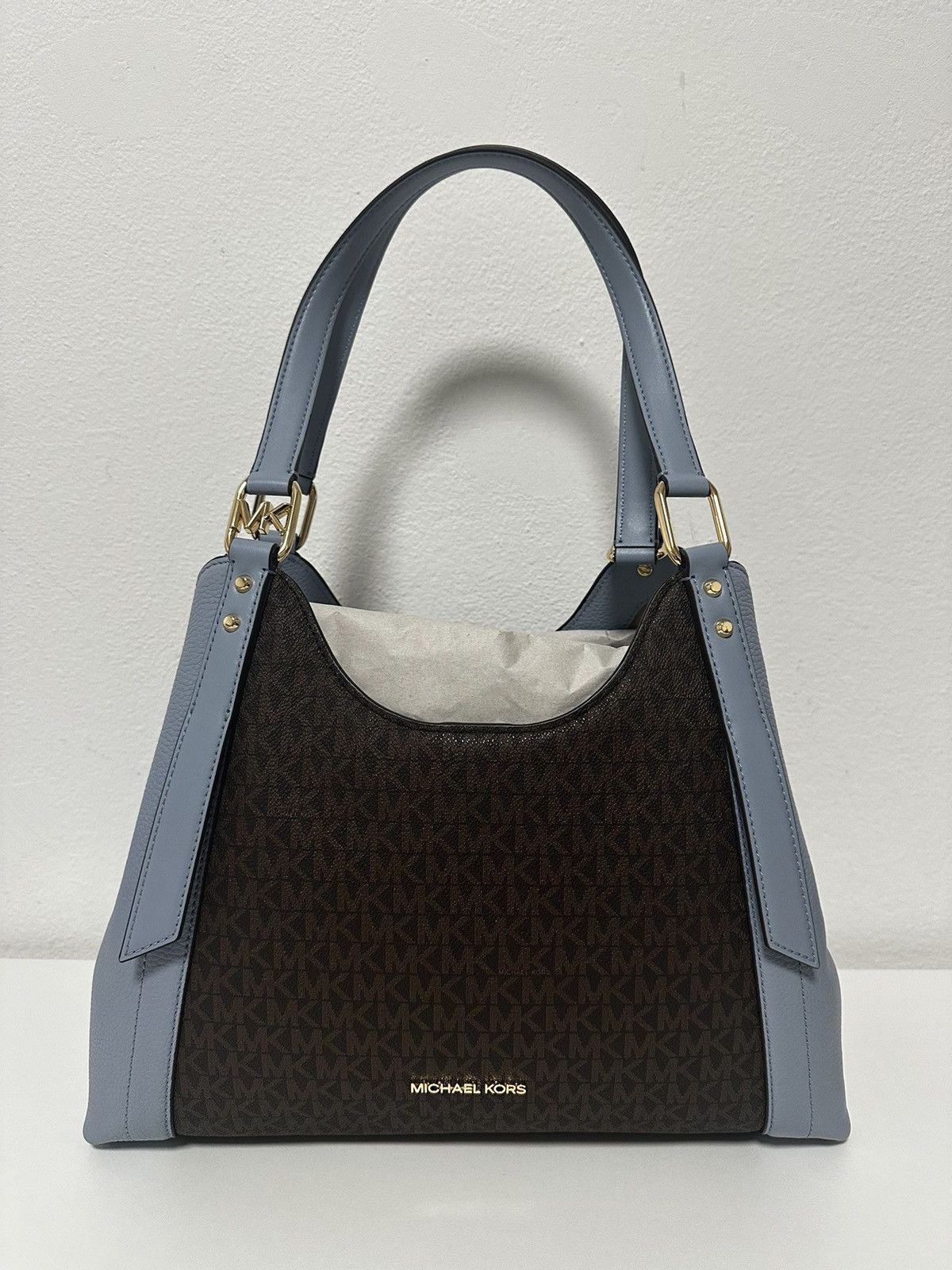 image of Michael Kors Arlo Bag in Pale Blue, Women's