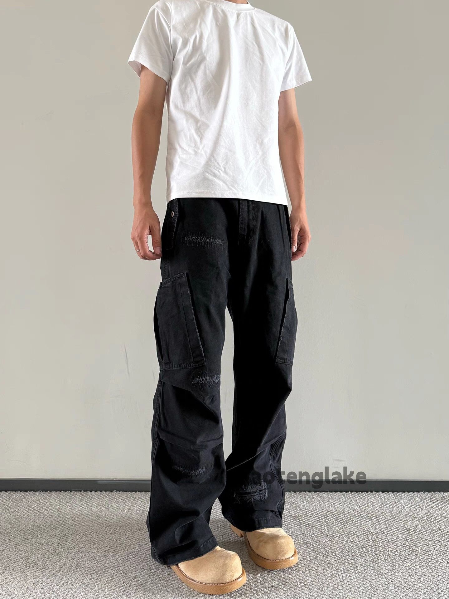 Designer × Japanese Brand × Vintage Unisex washed faded cleanfit pleated cargo pants Size US 30 / EU 46 - 1 Thumbnail
