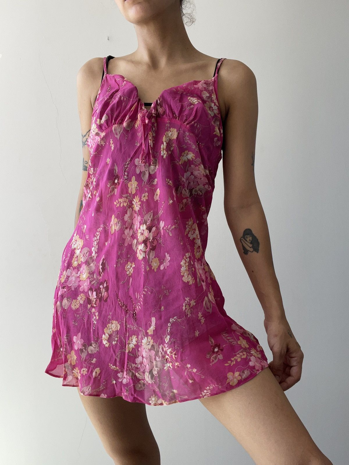 Vintage y2k silk dress Size L / US 10 / IT 46 - 3 Thumbnail