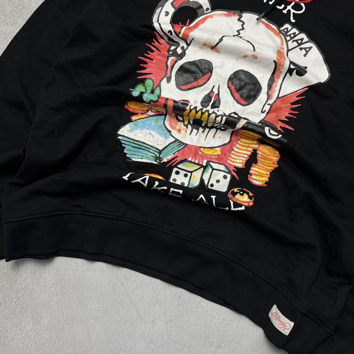 Christian Audigier × Ed Hardy × Vintage Y2K vintage Ed Hardy Crazy 💀SKELETON💀 hoodie Size US M / EU 48-50 / 2 - 4 Thumbnail