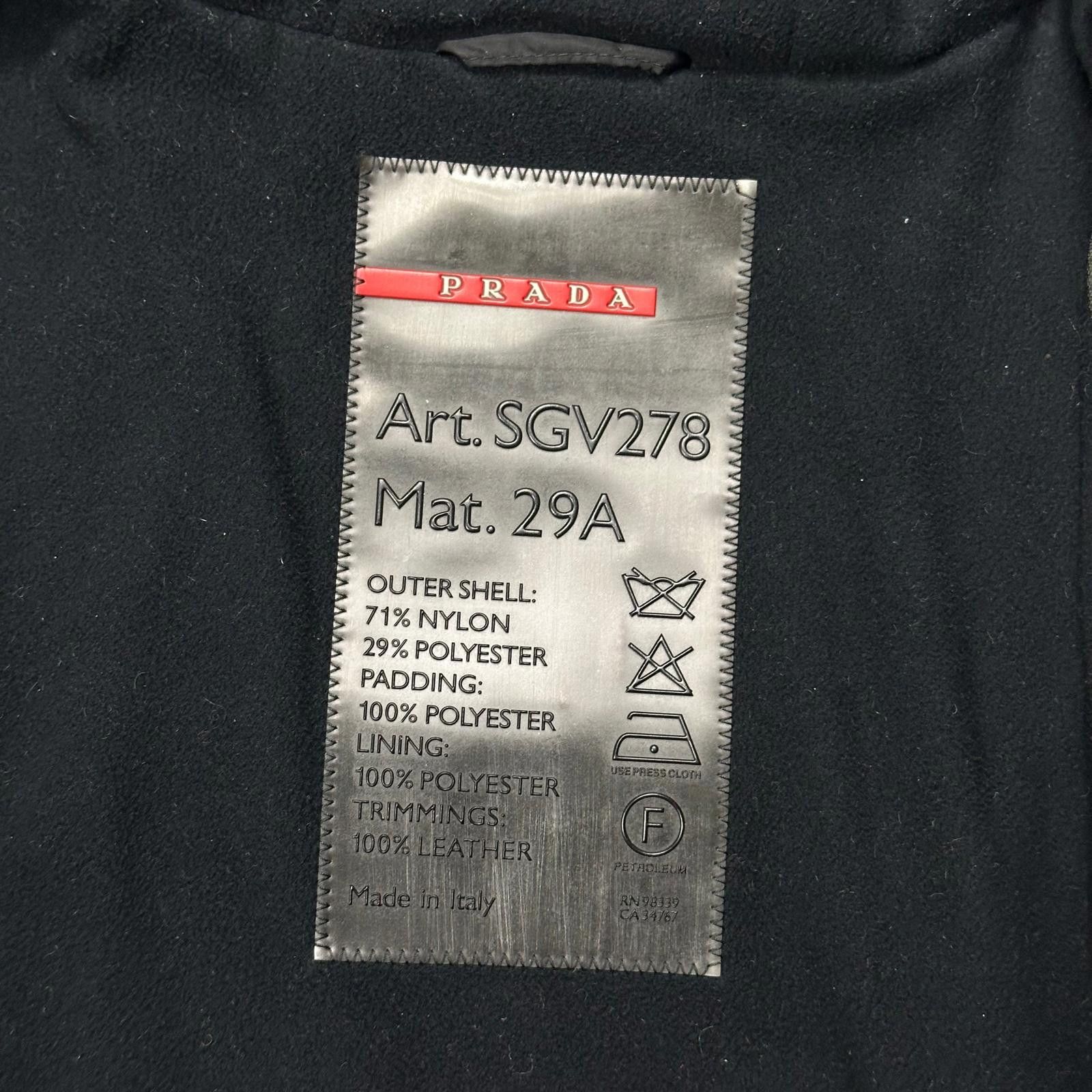 Prada Prada Sport 1999 Balaclava Fleece Lined Moto Jacket IT50 (L) Size US L / EU 52-54 / 3 - 11 Thumbnail