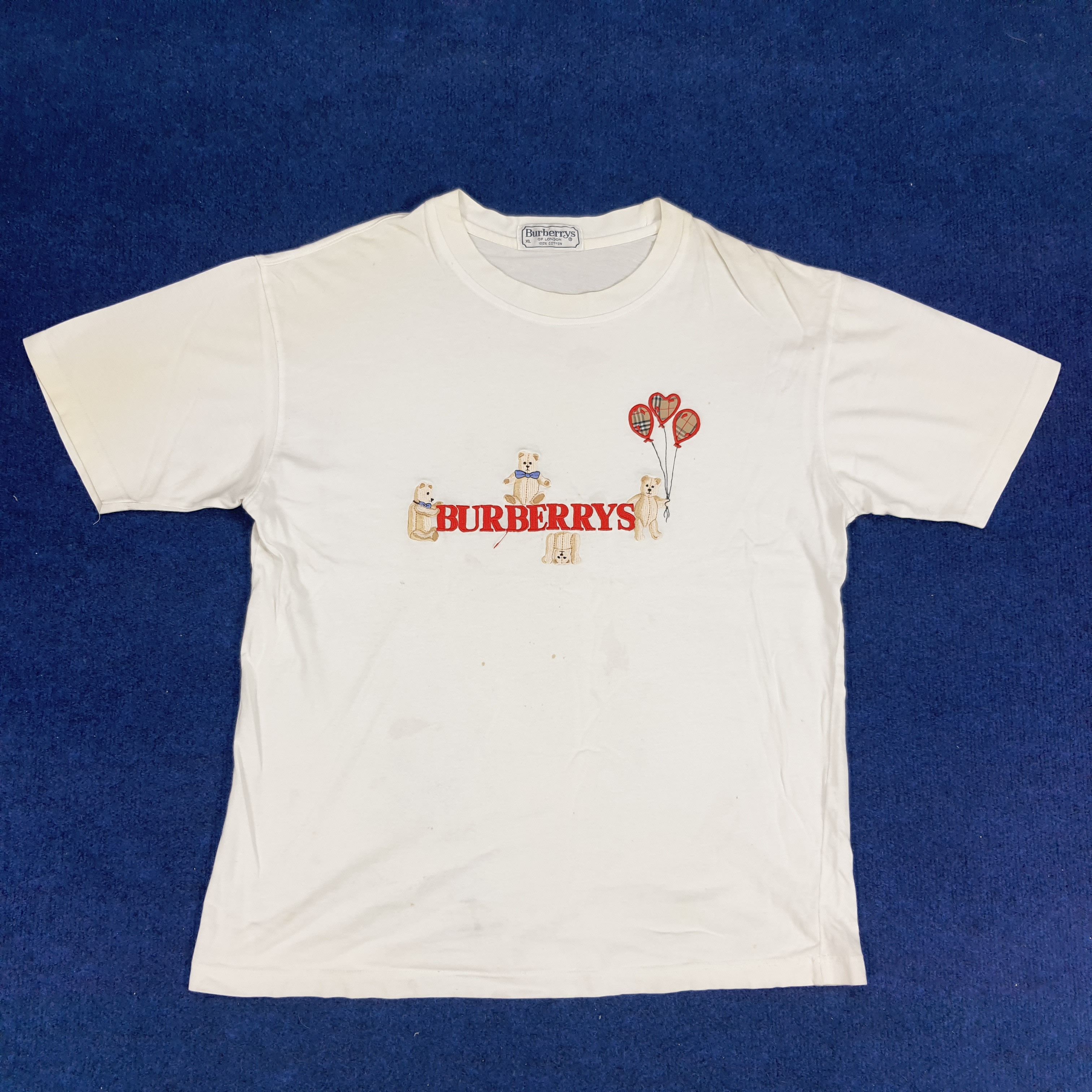 Burberry × Vintage Vintage Burberrys Spell Out Bear Embroidery Tshirt Size US L / EU 52-54 / 3 - 1 Thumbnail