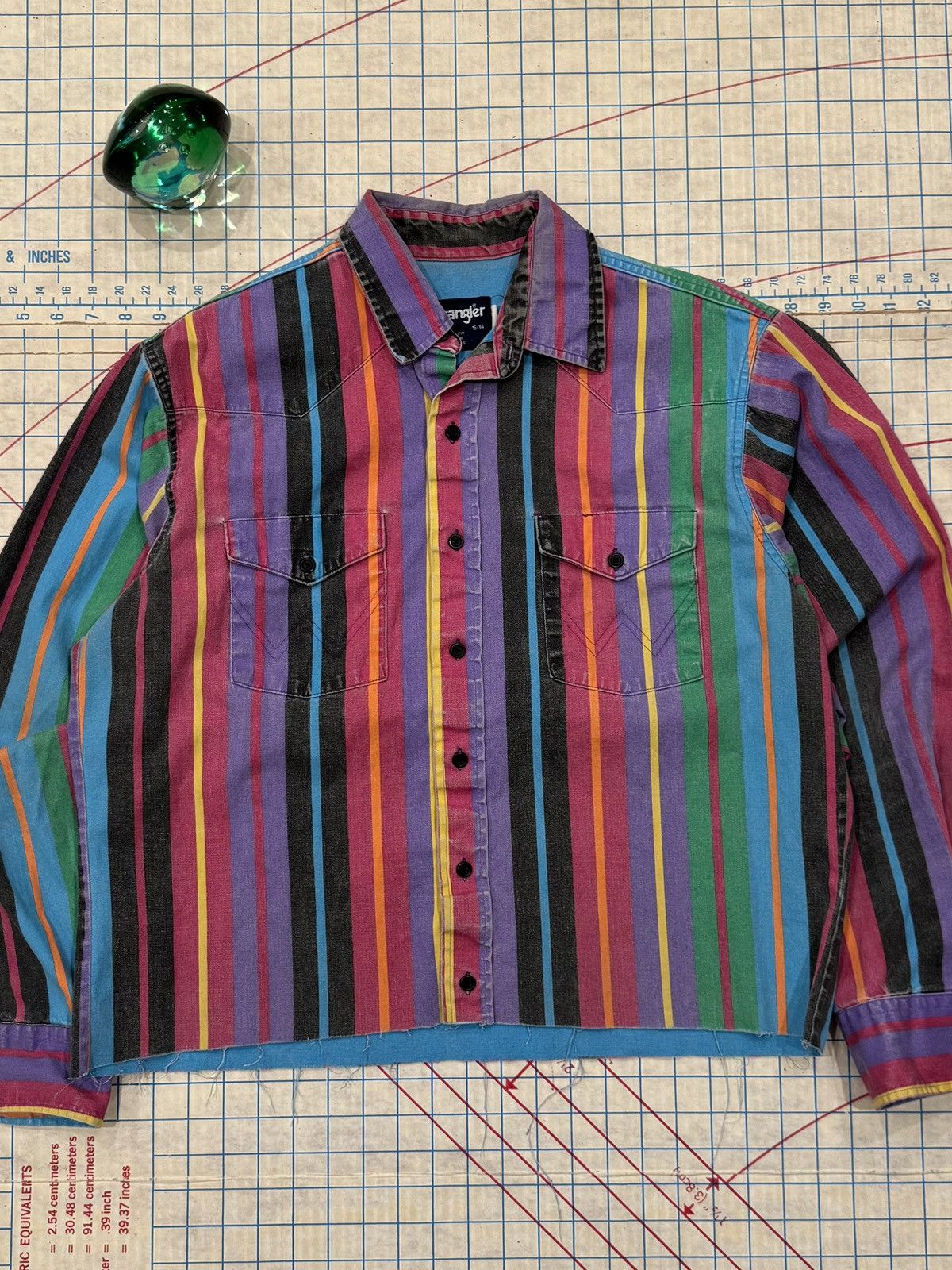Wrangler Vintage Wrangler Brushpopper Button Up Cropped Size 16-34 Size US L / EU 52-54 / 3 - 2 Thumbnail