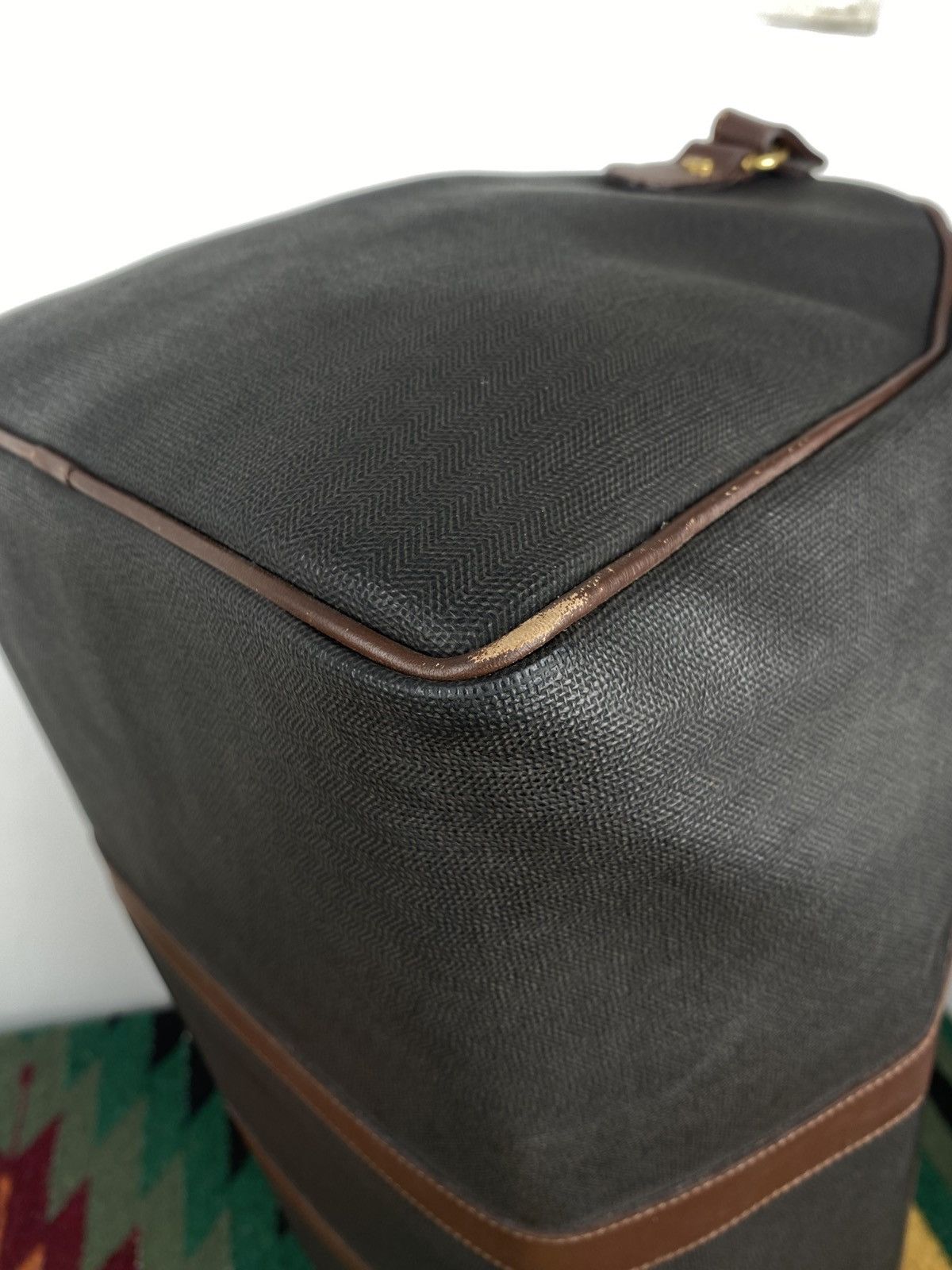 Alfred Dunhill Alfred Dunhill Brown PVC Leather Trim Boston Bag Size ONE SIZE - 9 Thumbnail