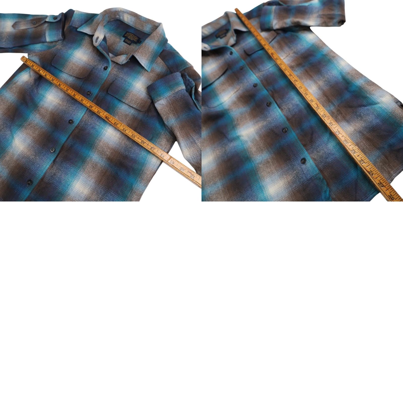 Pendleton VINTAGE Pendleton Women's Shirt Wool Flannel Button-Up Shadow Plaid Blue Small Size S / US 4 / IT 40 - 8 Thumbnail