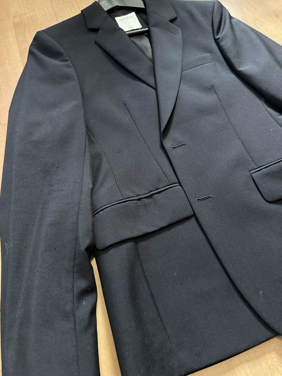 Sandro Sandro black blazer jacket Size 46R - 6 Thumbnail