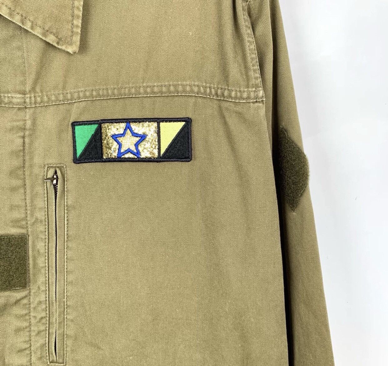Saint Laurent Paris Saint Laurent SLP Saint Laurent Green Shark Glitter Jacket Size US XL / EU 56 / 4 - 4 Thumbnail