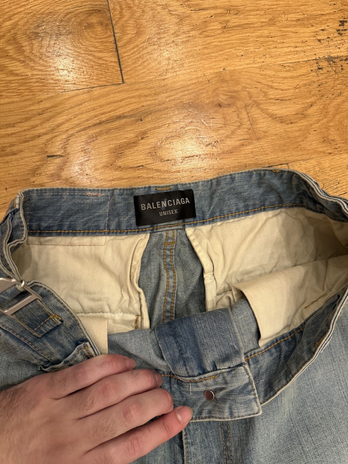 Balenciaga Convertible Cargo Denim Pants Size US 30 / EU 46 - 3 Thumbnail