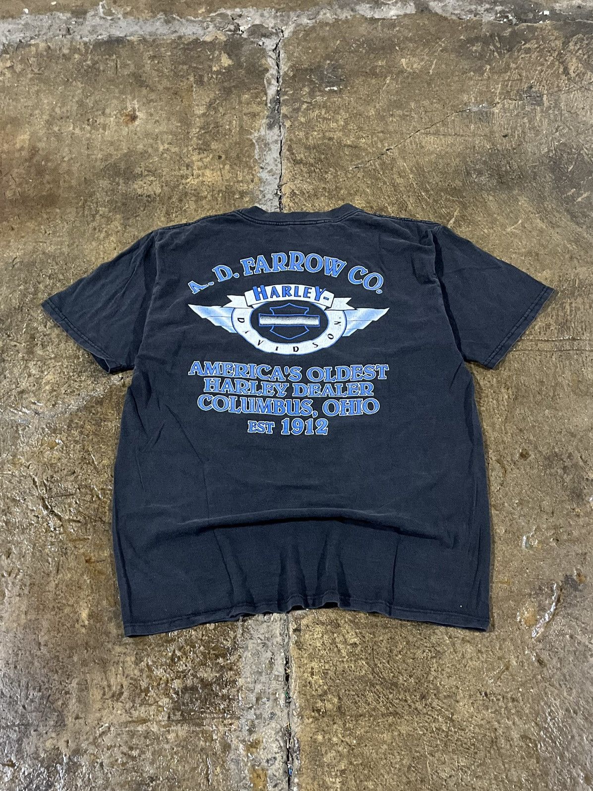 Harley Davidson × Vintage CRAZY VINTAGE 90s HARLEY DAVIDSON EVOLUTION ENGINE BIKER TEE Size US XL / EU 56 / 4 - 2 Thumbnail