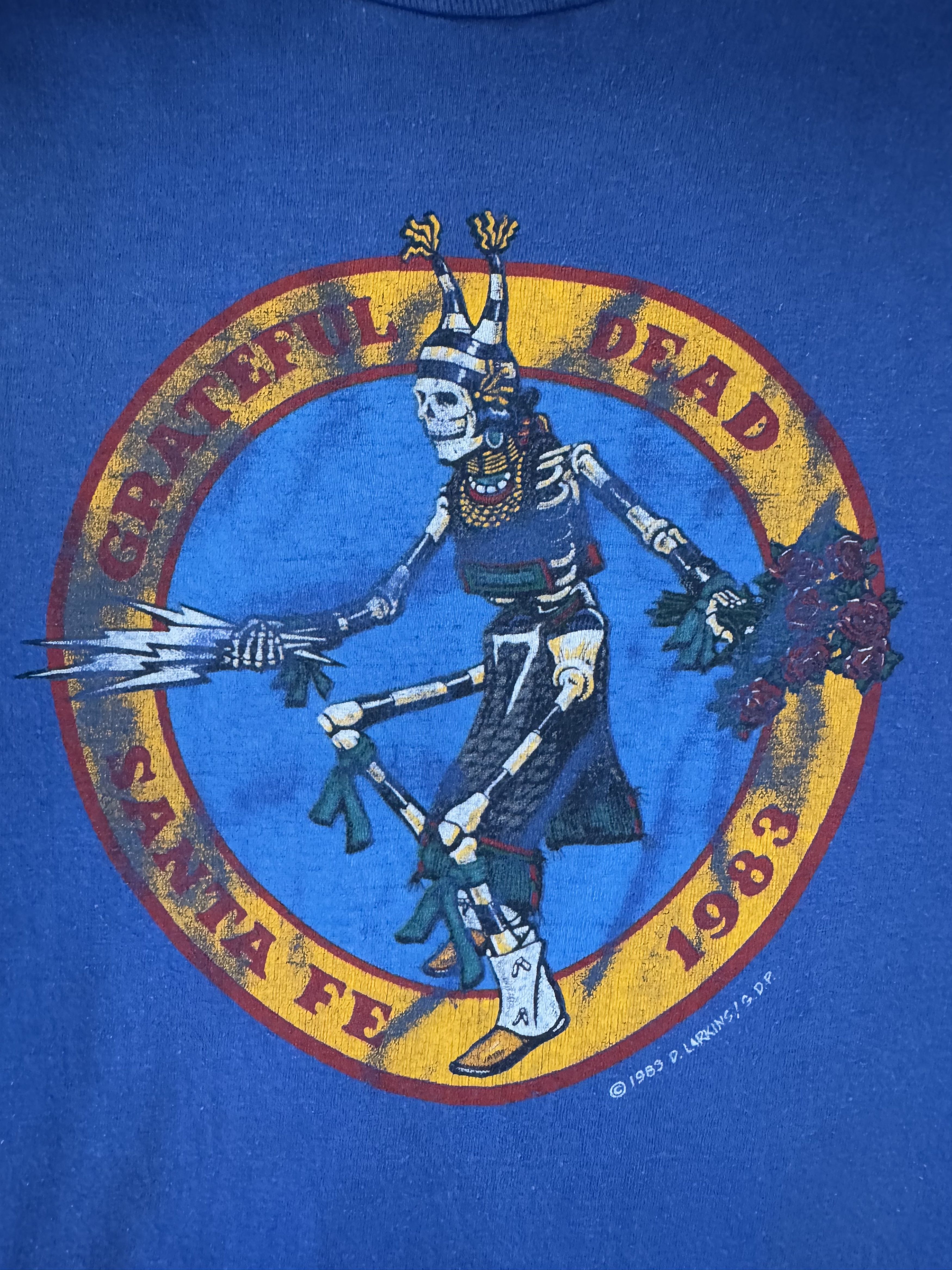 Grateful Dead Vintage 1983 Grateful Dead Sante Fe Concert T-shirt Size US XL / EU 56 / 4 - 3 Thumbnail