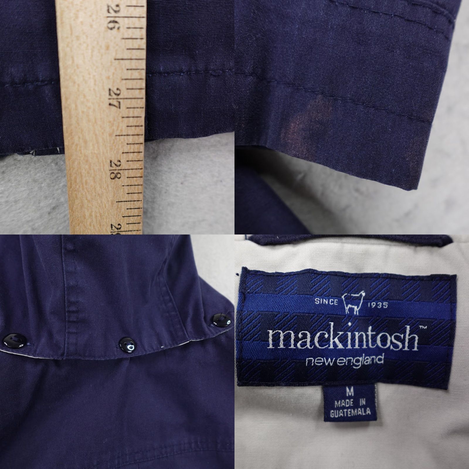 Mackintosh Mackintosh New England Jacket Womens Medium Blue Padded Shoulders Field Coat Jacket/Coat Mid-Length Size M / US 6-8 / IT 42-44 - 8 Thumbnail