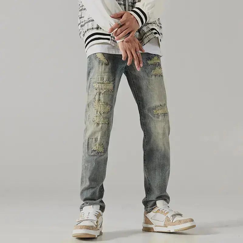 Japanese Brand Retro washed slim fit straight leg jeans Size US 32 / EU 48 - 3 Thumbnail