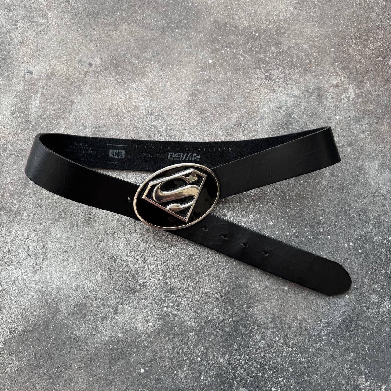 20471120 Vintage Superman Big Buckle Y2K Unisex Belt Size ONE SIZE - 4 Thumbnail