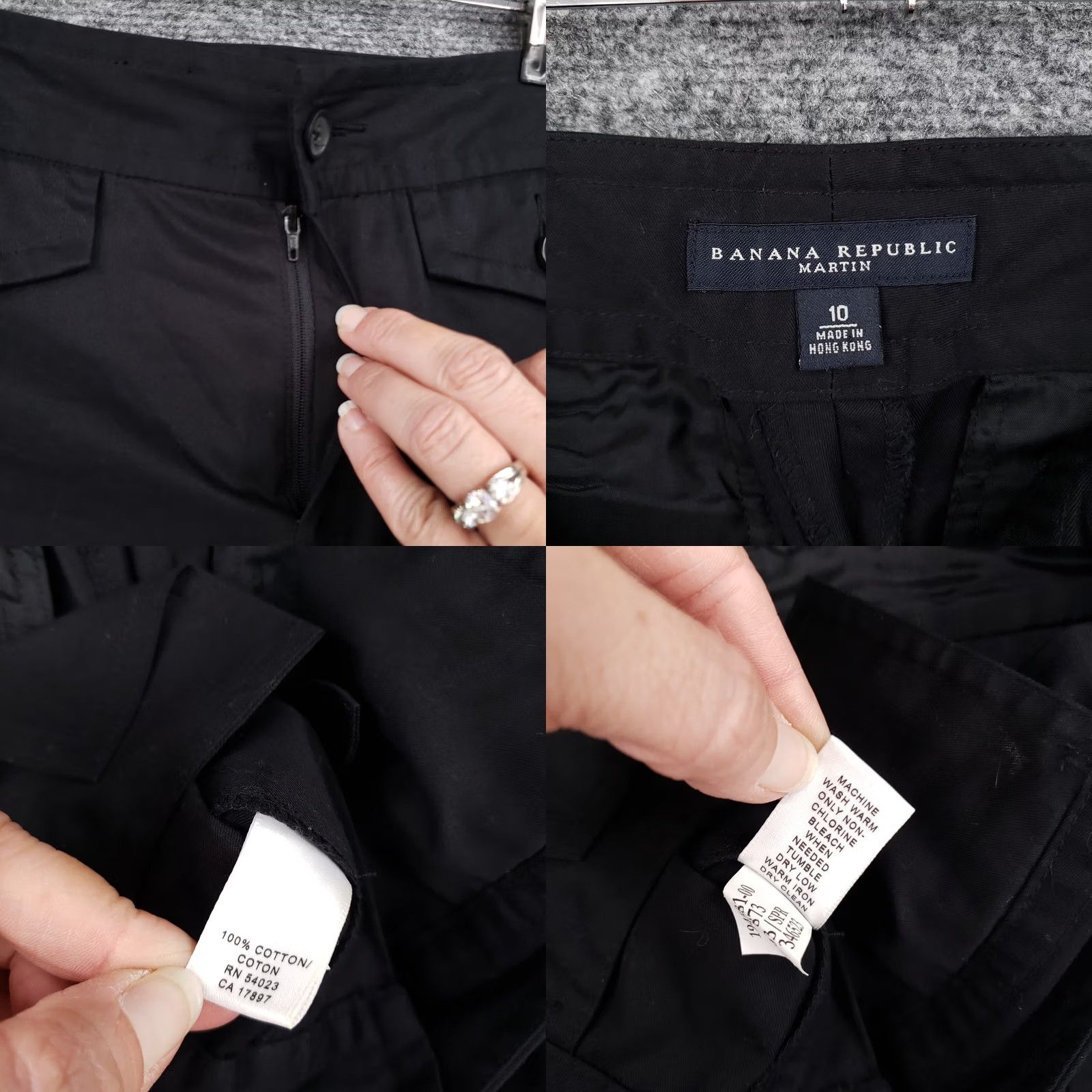 Banana Republic Banana Republic Womens Pants Black 10 Dress Mid Rise Flat Front Martin Trouser Size 32" / US 10 / IT 46 - 8 Thumbnail