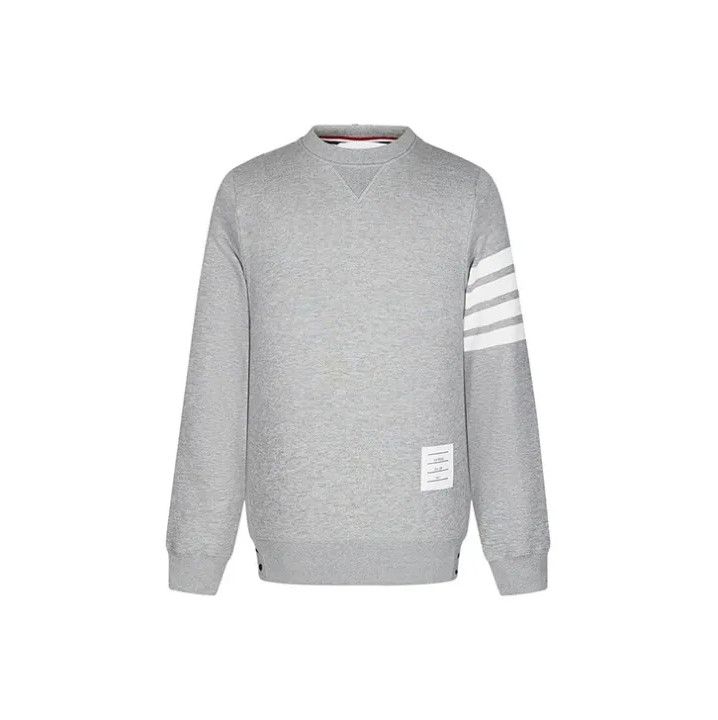 Thom Browne Classic Grey Crewneck Sweatshirt