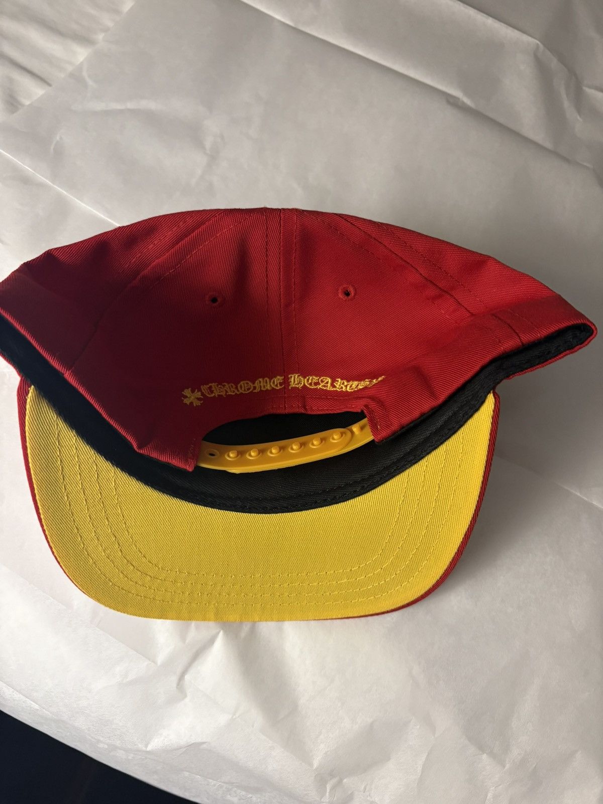 Chrome Hearts Chrome Hearts Red and Gold Ch Hat New Size ONE SIZE - 3 Thumbnail