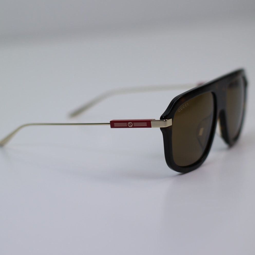 Gucci NEW Gucci Sunglasses GG1309S 006 Dark Havana/Brown Unisex Size ONE SIZE - 3 Thumbnail
