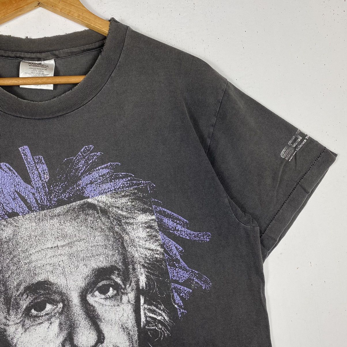 Arts & Science × Vintage Vintage 90's ALBERT EINSTEIN Graphic Distressed Art Tee Size US M / EU 48-50 / 2 - 4 Thumbnail