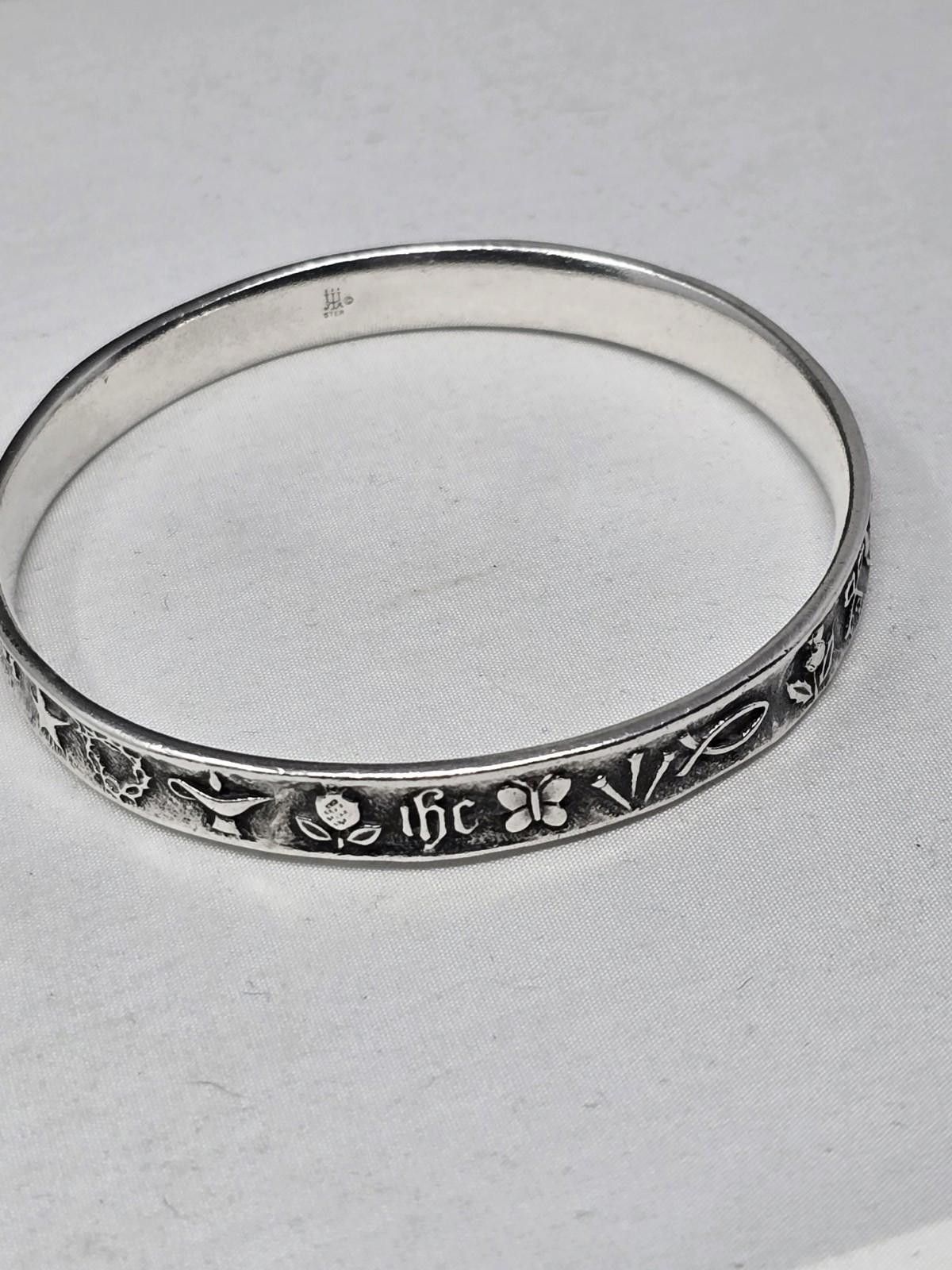 Other James Avery Sterling Silver Christian Symbol Bangle Retired Size ONE SIZE - 2 Thumbnail