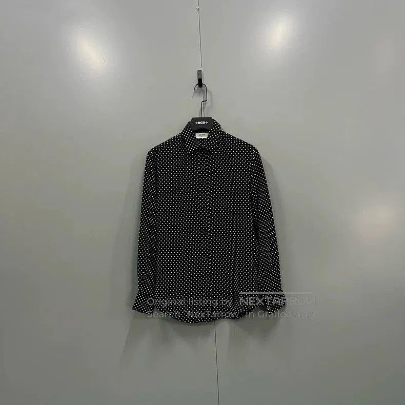 Celine Celine Polka Dot Long Sleeve Shirt. Size US M / EU 48-50 / 2 - 1 Thumbnail