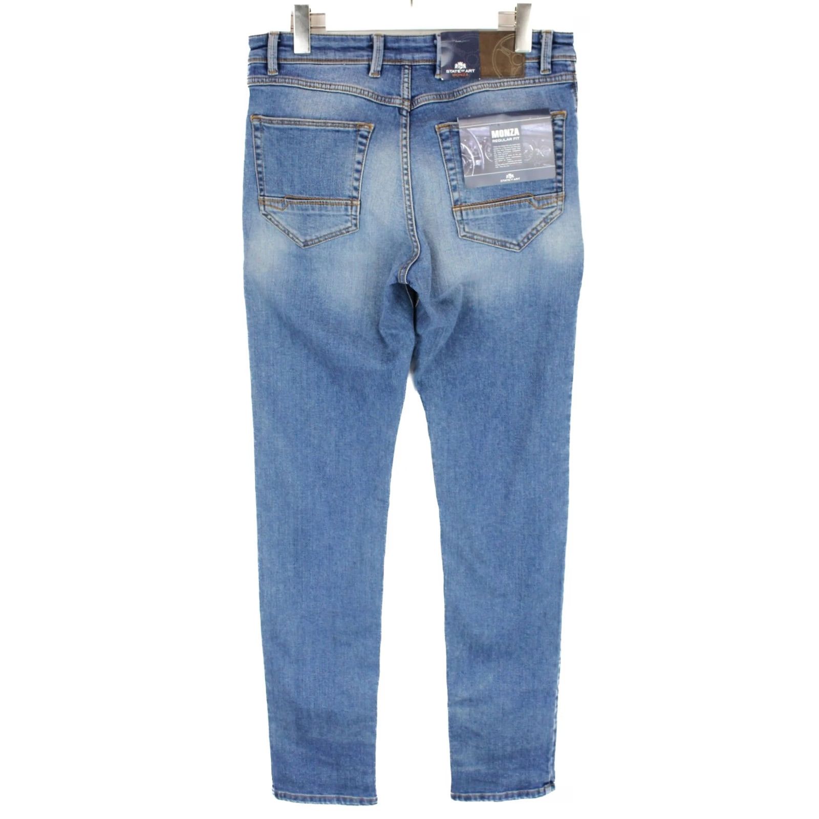 Vintage State Of The Art Monza Regular Fit Jeans Men W33 Denim Blue Size US 33 - 2 Thumbnail