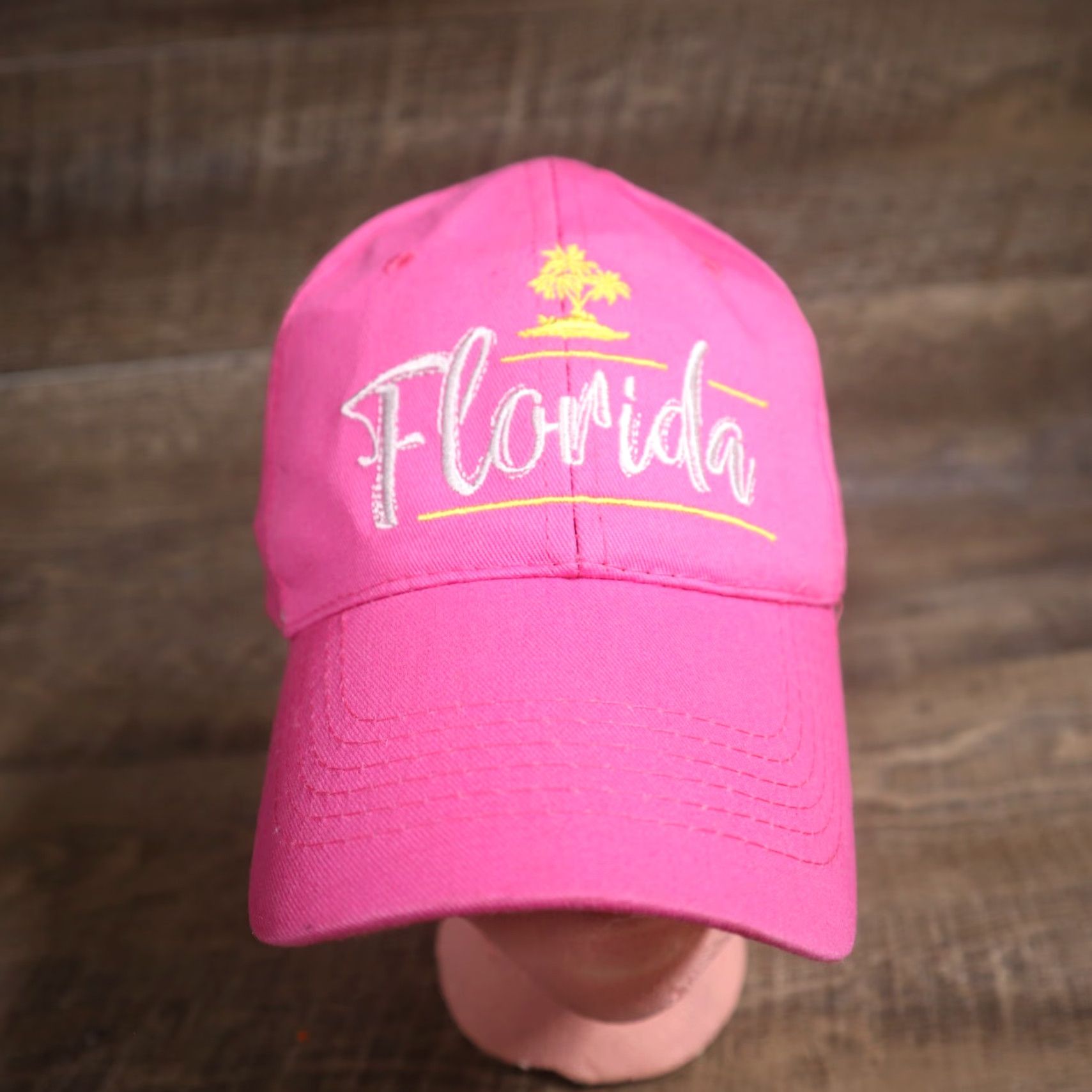 Pinko Florida Pink Hat Adult Adjustable Strapback Baseball Cap Hat Size ONE SIZE - 2 Thumbnail