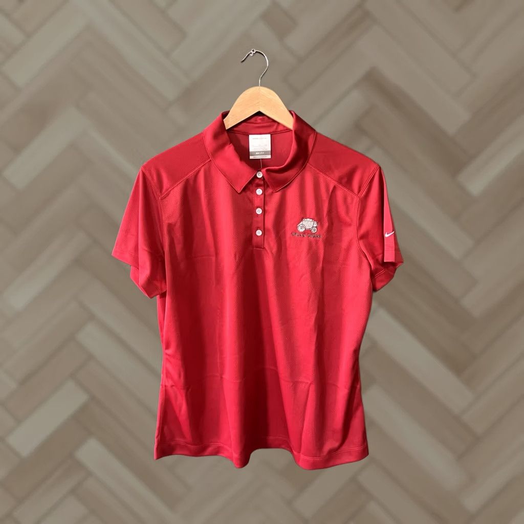 Nike Nike Mens Red Short Sleeve Polo Shirt XL Golf Well Fargo Polo Shirt Size US XL / EU 56 / 4 - 1 Thumbnail