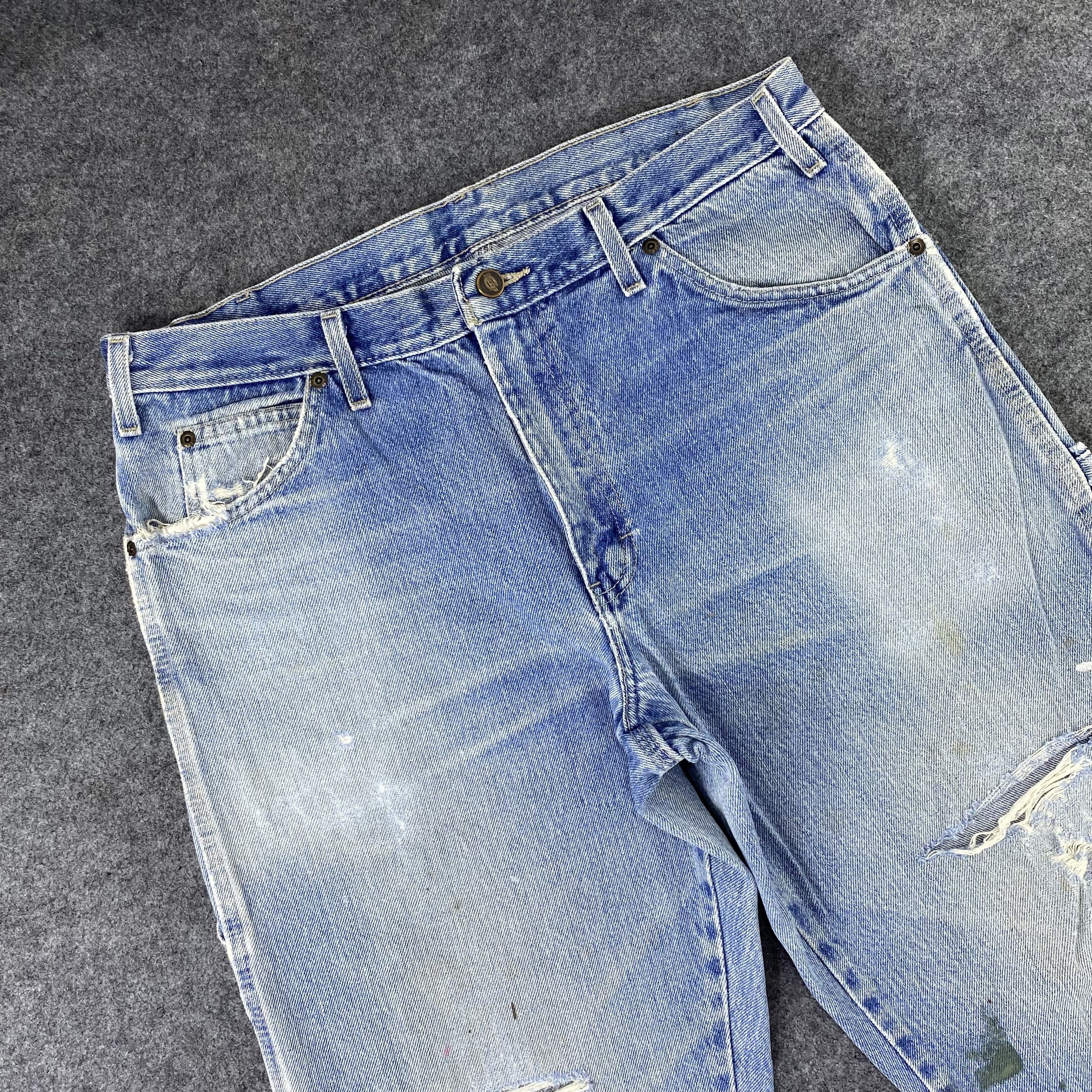 Dickies × Vintage Vintage Dickies Distres blue Wash relaxed fit jeans-J1148 Size US 36 / EU 52 - 3 Thumbnail